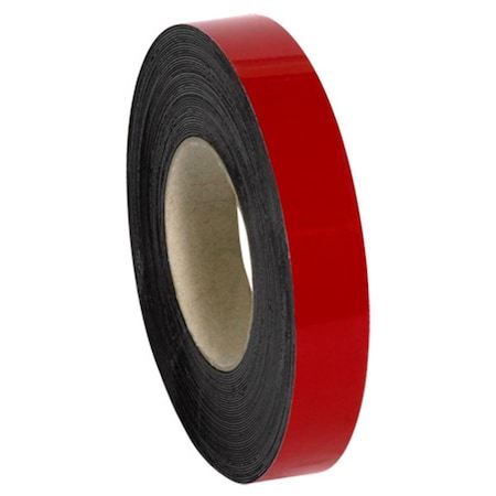 Officespace 1 in. x 50 ft. Red Warehouse Labels - Magnetic Rolls OF2820025